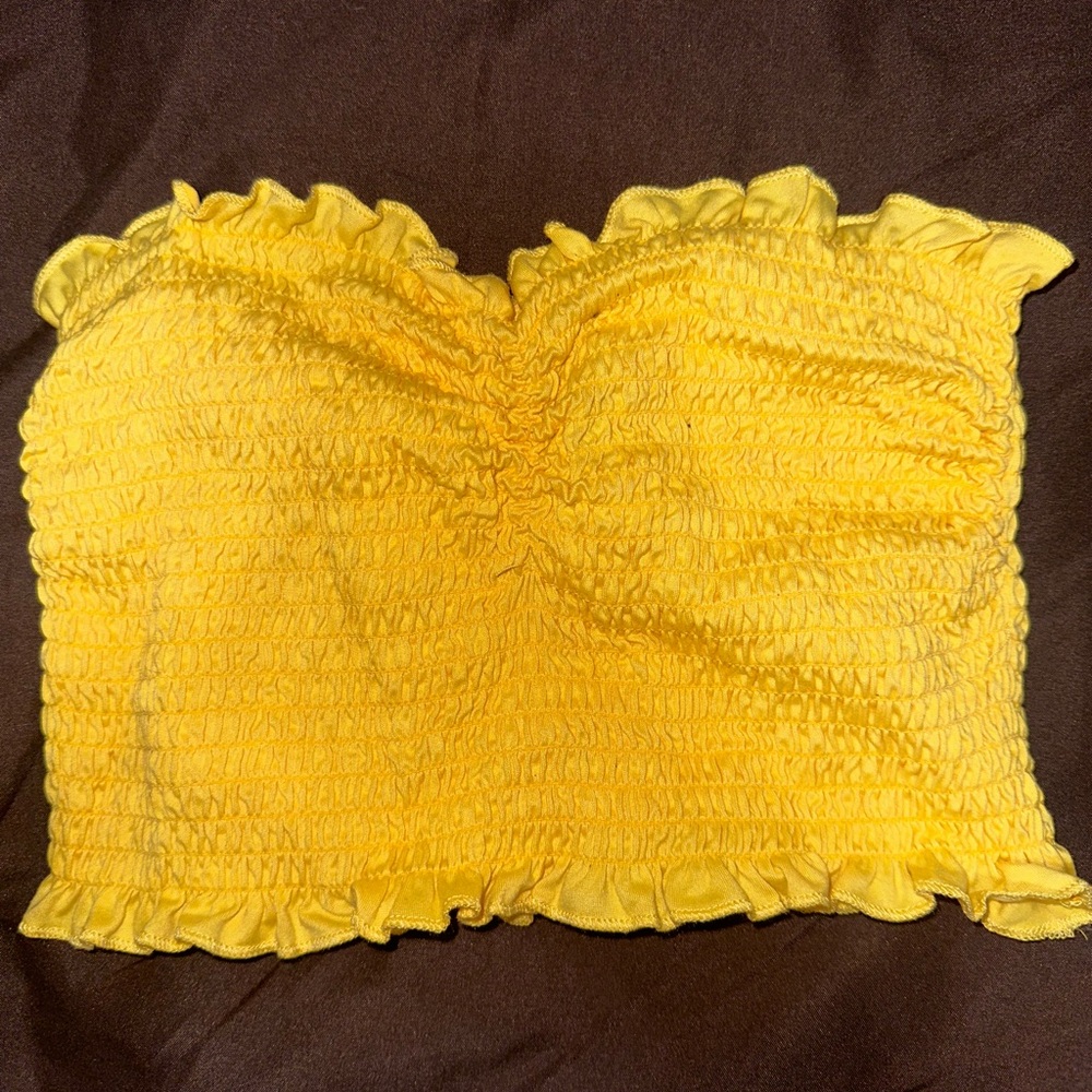 Rue21 Sunny Yellow Smocked Top